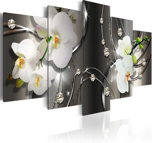 Vista 60 de Lienzo decorativo con impresión artística de diseño de orquídea de Artgeist Orquídea #01