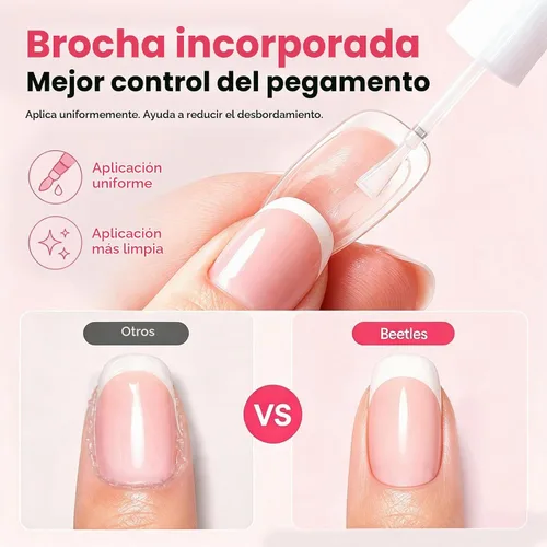 Vista 6 de Beetles - Pegamento de uñas a presión de secado rápido, 0.3 fl oz