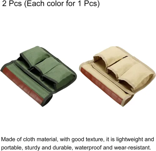 Vista 3 de PATIKIL Organizador de reposabrazos para silla, paquete de 2 sillas plegables para exteriores, reposabrazos, revistas laterales, bolsa