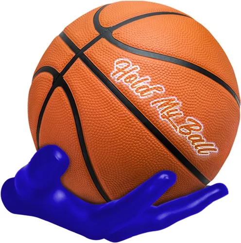 Vista 12 de Soporte de pelota montado en pared – Resina premium – Exhibición de baloncesto, fútbol, fútbol americano – Cuelga pelotas de forma segura