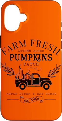 Vista 21 de Funda de otoño vintage para iPhone 14 Pro Farm Fresh Pumpkin