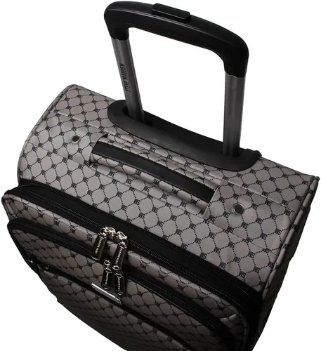 Vista 74 de Steve Madden Equipaje de diseñador, Chalet Gris Claro, Juego de maleta giratoria ligera expandible de 3 piezas - Juego de viaje