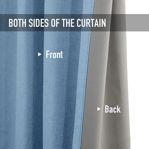 Vista 3 de Cortinas 100 % Blackout Shield para puerta corredera, cortinas extra anchas de 63 pulgadas de largo, cortinas con ojales para puerta de patio, 50 "x