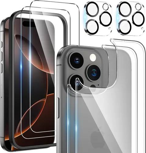 Vista 11 de Maxdara [6 en 1] Protector de Pantalla para iPhone 14 Pro (6.1 pulgadas), Paquete de 2 Protectores de Pantalla Trasera para iPhone 14 Pro