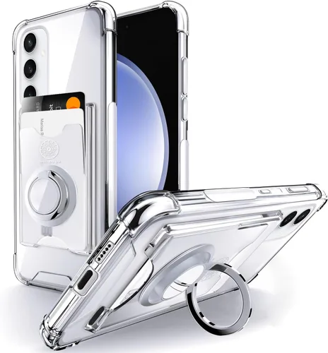 Vista 24 de Shields Up Funda para Samsung Galaxy S10, Galaxy S10, funda minimalista con tarjetero [3 tarjetas] y soporte de anillo, [protección contra caídas]