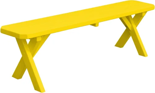 Vista 24 de Furniture Barn USA Pine - Banco cruzado de 2 pies, color negro