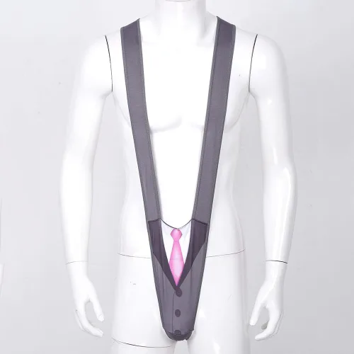 Vista 2 de YEMYIQZ Traje de baño de Borat M para hombre, lencería sexy, traje de baño, traje de baño, disfraz de Halloween, regalo de Navidad