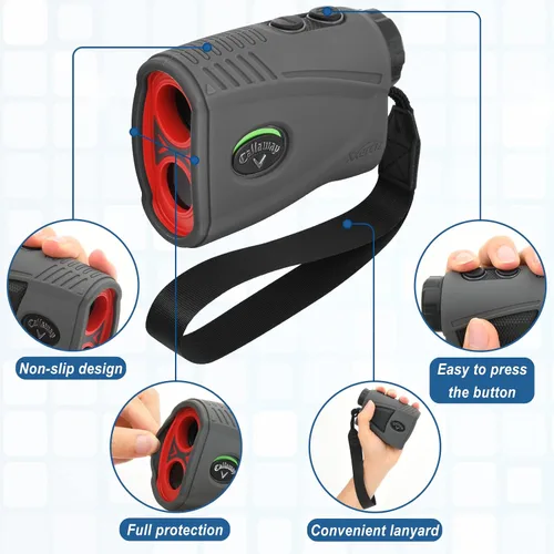 Vista 5 de Xxerciz Funda de silicona compatible con telémetro láser Callaway 300 Pro, funda protectora de transporte con cordón, accesorios de telémetro