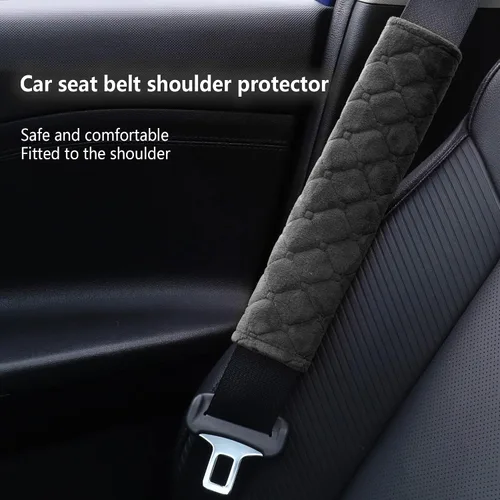 Vista 9 de Turcee 2 PCS fundas para cinturón de seguridad de automóvil, cojín suave para cinturón de seguridad, antifricción para una conducción cómoda