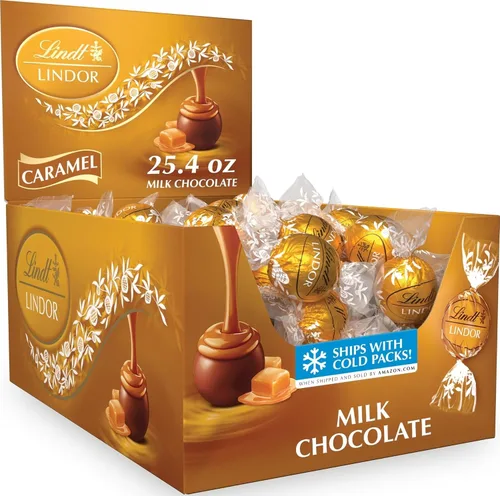 Vista 22 de Lindt Lindor - Trufas de chocolate extra oscuro 60 %, caramelo de chocolate negro con centro de trufa suave y derretida, ideal para regalar, 5.1