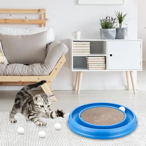 Vista 2 de Pelotas de pista de gato de repuesto para Turbo Round Scratcher Toy (4 piezas)