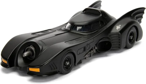 Vista 4 de Jada Toys DC Comics Batman 1989 - Kit de modelo de coche Batmobile DIE-CAST, vehículo a escala 1: vehículo a escala de 24 y figura de metal
