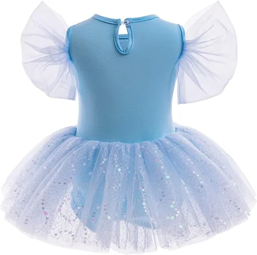 Vista 17 de Disfraz de princesa de Belle Sofía Blancanieves para niñas pequeñas, disfraz de princesa, Navidad, Halloween, mameluco con diadema