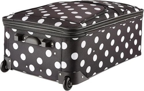 Vista 4 de Rockland Vara Softside - Juego de equipaje vertical de 3 piezas, Punto Negro, Vara Softside Juego de equipaje vertical de 3 piezas