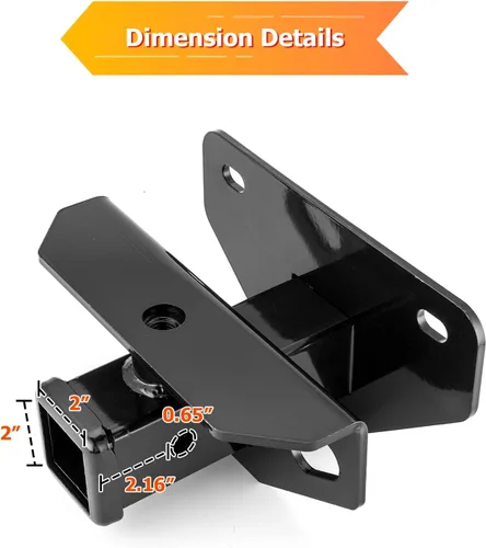 Vista 2 de WeiSen Enganche de Receptor Trasero de Remolque de 5 cm Clase 3 Compatible con Dodge Ram 1500 2003-2018, Se Adapta a Ram 2500 3500 2003-2013, Se