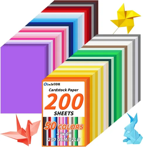Vista 8 de Cartulina de 10,2 cm x 15,2 cm, paquete de 200 piezas, papel grueso y colorido en blanco, tarjetas en stock para invitaciones, creación de tarjetas
