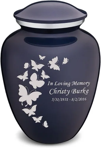 Vista 26 de Geturns Embrace Urnas de Cremación de Mariposa Personalizadas para Adultos para Cenizas Humanas I Urna Funeraria Grande Negra para Mujeres y Hombres