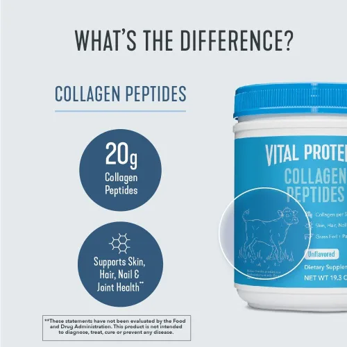 Vista 8 de Vital Proteins, Péptidos de colágeno sin sabor, 19.3 onzas