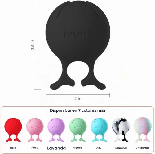 Vista 2 de iVyne Handi Berry – Colector de desechos de vinilo, anillo portátil de mano para recolector de chatarra, herramientas de deshierbe para Negro