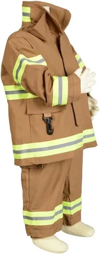 Vista 8 de Aeromax Jr. Fire Fighter Bunker Gear, Bronceado, Tamaño 18 Meses