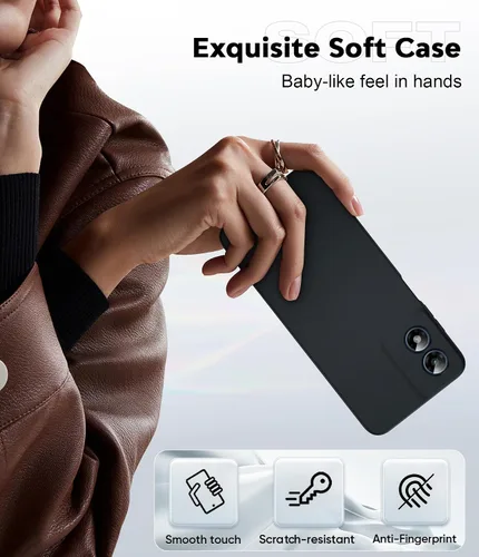 Vista 2 de LeYi Funda para Motorola Moto G Play 4G 2024: Funda para Moto G Play 4G 2024 con funda delgada y antiarañazos, silicona líquida a prueba de golpes