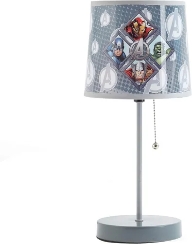 Vista 18 de Lámpara de mesa para niños Frozen 2 con cadena de tracción, metal, pantalla decorativa impresa temática Multicolor