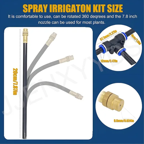 Vista 3 de Drip Irrigation System Kit - Automatic Garden Watering System with 360-Degree Bending Dropper, Atomizing Copper Nozzle & Smart Irrigation Controller