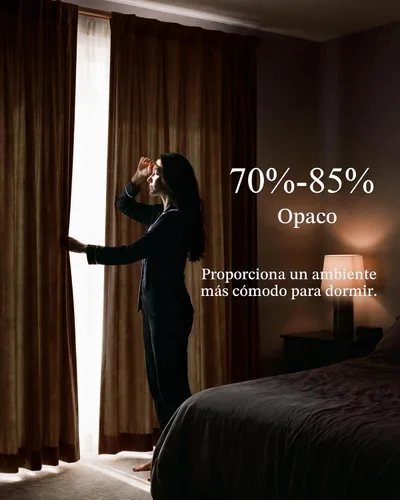 Vista 4 de StangH Cortinas opacas de terciopelo marrón para sala de estar, 52 pulgadas