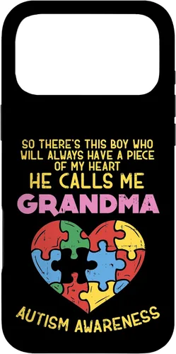 Vista 22 de Grandma Autism Awareness Austistic Boy Piece My Heart Case for iPhone 17
