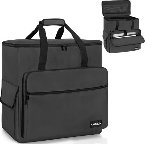 Vista 9 de AKOZLIN Estuche de Chasis de Torre de Computadora de Juegos de Escritorio PC Estuche de Transporte Bolsa de Almacenamiento de Viaje para Teclado
