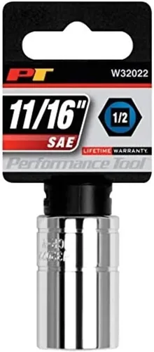 Vista 11 de Performance Tool W32334 1/2 Drive 1-1/16 6Point Deep Wall Socket, 1 paquete