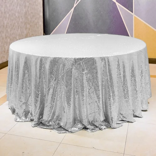 Vista 39 de Mantel de lentejuelas de 60 x 102 pulgadas, azul bebé, para boda, fiesta, despedida de soltera, rectangular