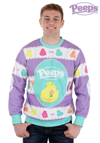 Vista 7 de Suéter Feo de Pascua para Adultos Peeps Multicolor