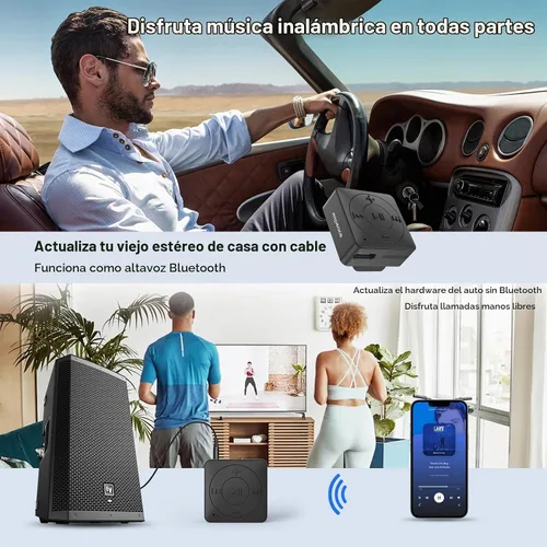 Vista 8 de MIPEACE Adaptador Bluetooth para auriculares con cable, auxiliar de 0.1 in
