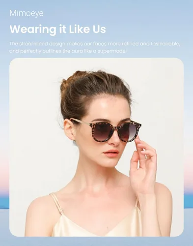 Vista 2 de Mimoeye Polarized Sunglasses for Women Men Trendy Rectangle Sun glasses 100 UV Protection