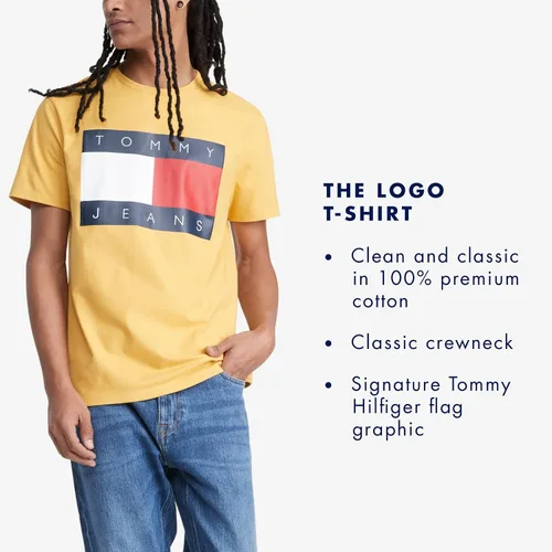 Vista 6 de Tommy Hilfiger Camiseta de manga corta Tommy Jeans Flag para hombre