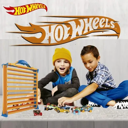 Vista 7 de Hot Wheels Rack N' Track Almacenamiento para 44 coches u otros juguetes - vitrina, caja de exhibición, estuche de coleccionista, caja