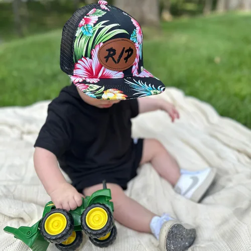 Vista 8 de Sombrero personalizado para bebé, sombreros de bebé personalizados para niños pequeños, sombrero de camionero personalizado para niños, gorra