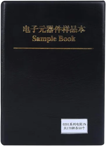 Vista 8 de Serie 0201 Resistores Sample Book Kit de resistencias 170 Resistencias de valor Componentes electrónicos Surtido Carpeta Valor de resistencia Rango