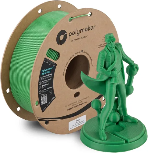 Vista 45 de Polymaker Filamento ABS Pro para impresora 3D de 0.069 pulgadas, color negro, ABS de grado de ingeniería de 2.2 lbs con alta resistencia al calor