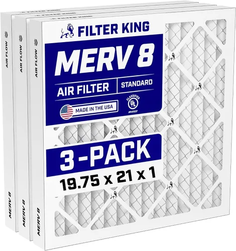 Vista 260 de Filter King Filtro de aire de 5.5x13.5x1 Paquete de 3 Filtros plisados MERV 8 HVAC para horno A/C Fabricado en Estados Unidos Tamaño real
