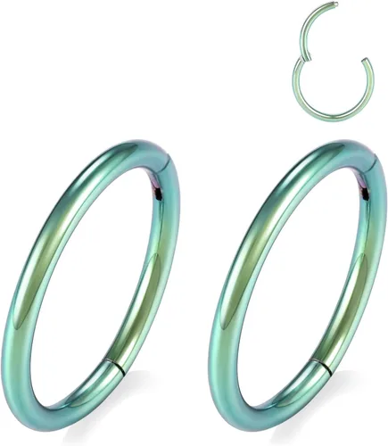 Vista 24 de GAGABODY 2 piercings para la nariz, calibre 20G, 18G, 16G, 14G, 12G, 10G, 8G, acero quirúrgico, tabique, cartílago, hélice, trago, concha, daith