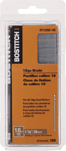 Vista 2 de BOSTITCH Clavos de calibre 18, 1-3/8 pulgadas, 1000 por caja (BT1335B-1M)