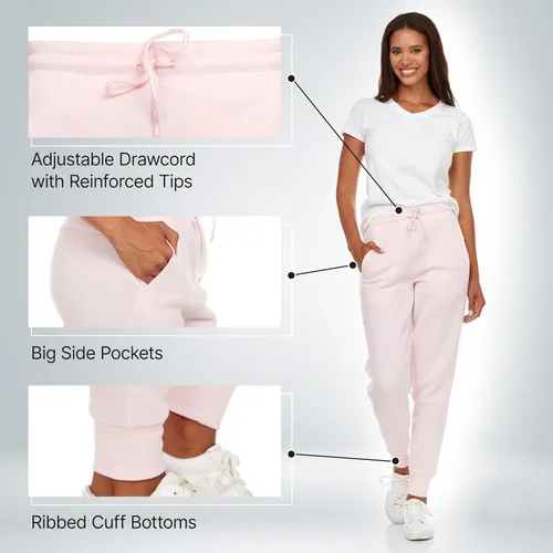 Vista 4 de 3 Pack Sweatpants Women, Comfortable Womens Sweatpants, Fleece Womens Joggers (Available in Plus)