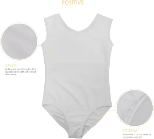 Vista 6 de Snilety Traje de baño de 1 pieza para niñas, trajes de baño deportivos para playa