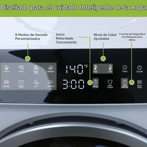 Vista 6 de HAMILTON BEACH Secador de ropa portátil compacto eléctrico, blanco