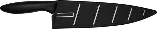 Vista 6 de Kershaw Cuchillo de chef de 8 pulgadas, negro, hoja de borde liso de acero inoxidable de 8 pulgadas, funda incluida, mango cómodo, cuchillo de chef