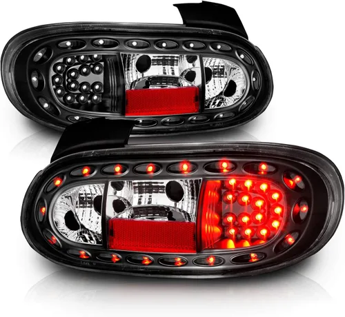 Vista 3 de AmeriLite Luces traseras LED negras para Mazda Miata 1999-2005 - lado del pasajero y del conductor