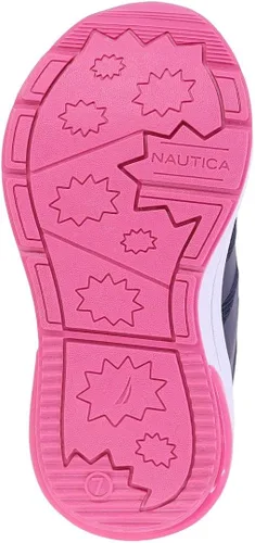 Vista 7 de Nautica Tenis deportivos con luz intermitente para niños con una correa, a la moda y divertida para niños y niñas, disponibles en tallas para niños