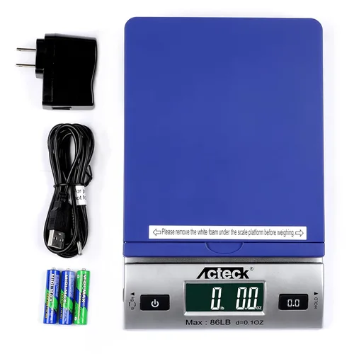 Vista 7 de Acteck Alta precisión A-CE65 Negro 0.1OZ Digital envío báscula, escala postal y escala de correo
